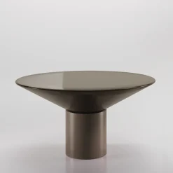 Silo Lacquered Glossy Moor Oak Wood Dining Table