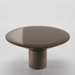 Silo Lacquered Glossy Moor Oak Wood Dining Table