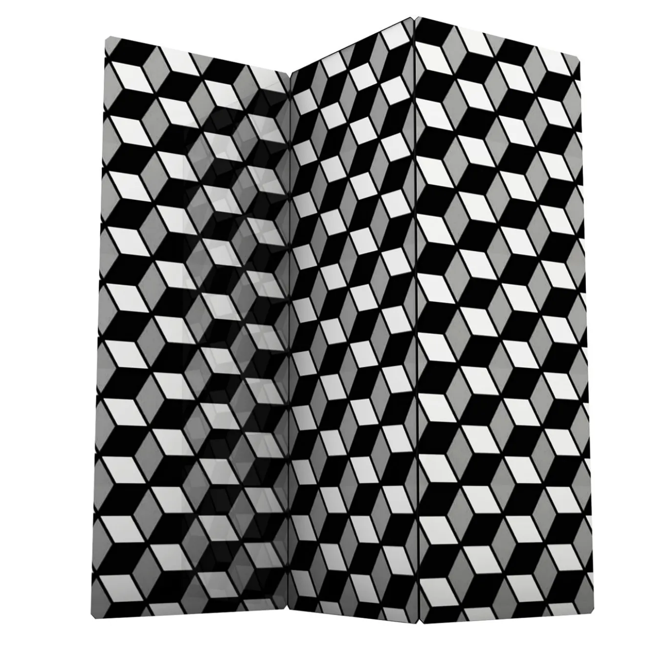 Simbolo Cubes Divisorio per ambienti in bianco e nero