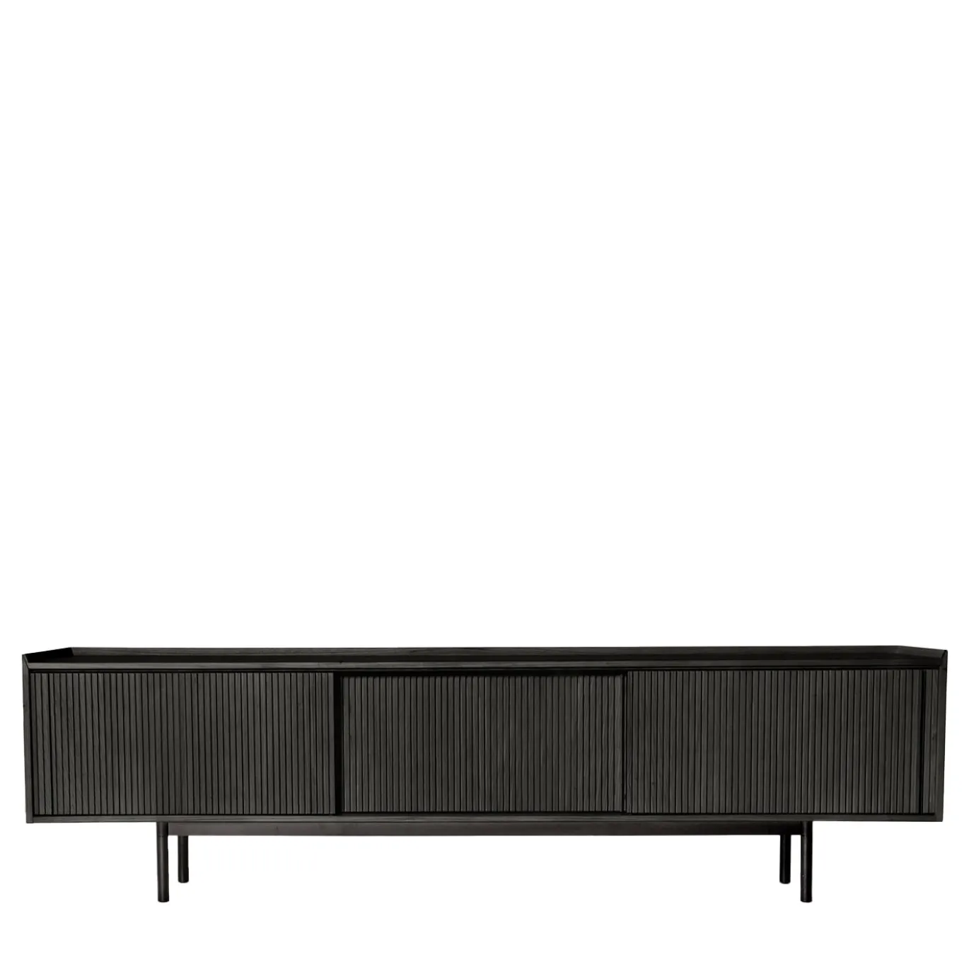 Sipario Credenza bassa a 3 ante in frassino nero