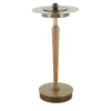 Slimmy Lampada da Tavolo Ricaricabile Ottone e Legno Marrone