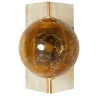 Soffio Lampada da Parete Amber Pulegoloso in Vetro con Foglia d'Oro