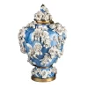 Soraya Floral Potiche bianco e azzurro di Antonio Fullin