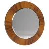 Specchio circolare in noce