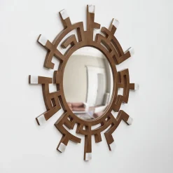 Specchio convesso Circe in bronzo e alabastro