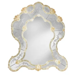 Specchio da parete Barocco con foglia d'oro