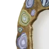 Specchio da parete Charles in foglia d'oro