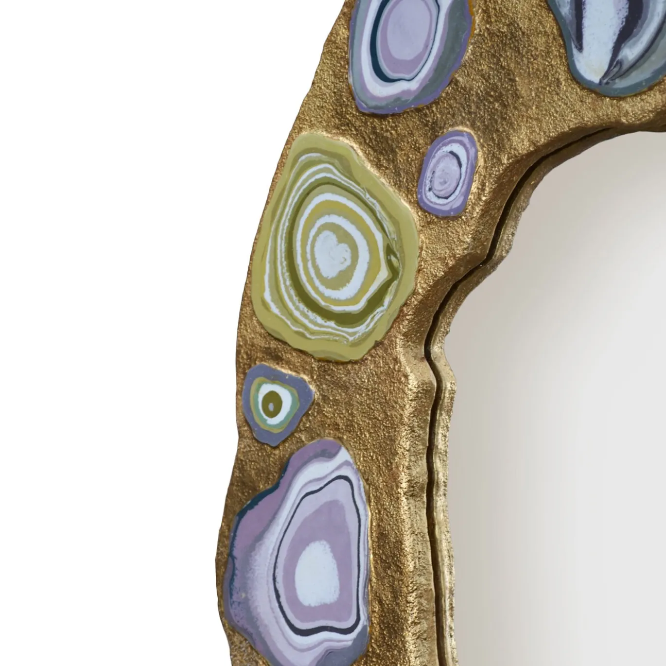 Specchio da parete Charles in foglia d'oro