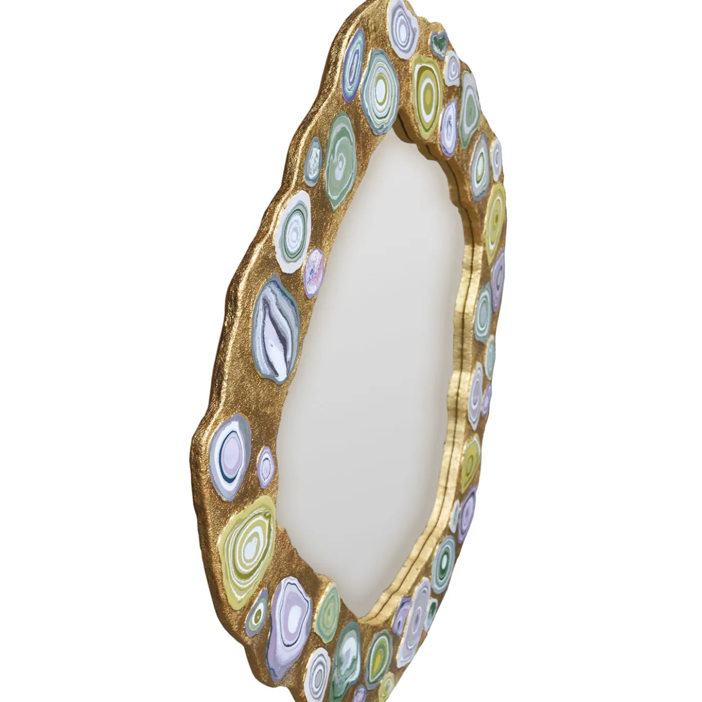 Specchio da parete Charles in foglia d'oro