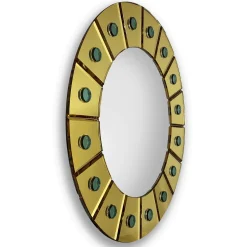 Specchio da parete con accenti di smeraldo Brazil