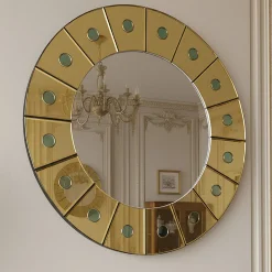 Specchio da parete con accenti di smeraldo Brazil