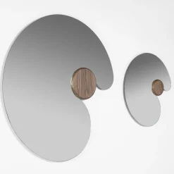 Specchio da parete con inserto in legno Onirico