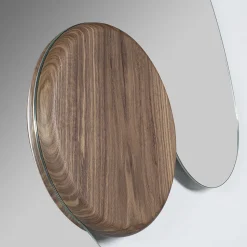 Specchio da parete con inserto in legno Onirico