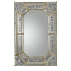 Specchio da parete Cornaro con foglia d'oro