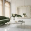 Specchio da parete grande rettangolare Regency bianco crema