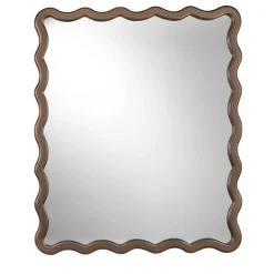 Specchio da parete in ottone Urban Waves