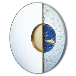 Specchio da Parete Janus in Cristallo Blu