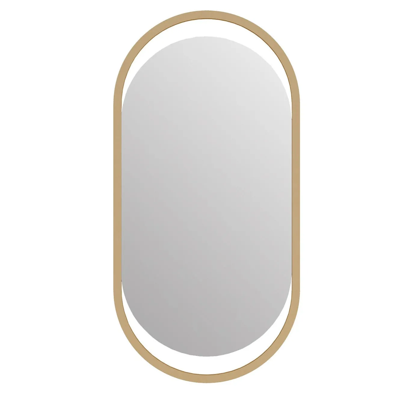 Specchio da parete laccato bianco con bordo decorato in foglia d'oro della collezione Studio Privè