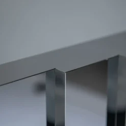 Specchio da parete Mirage con scultura in bronzo e acciaio argento