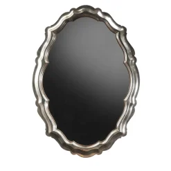 Specchio da parete ovale in argento