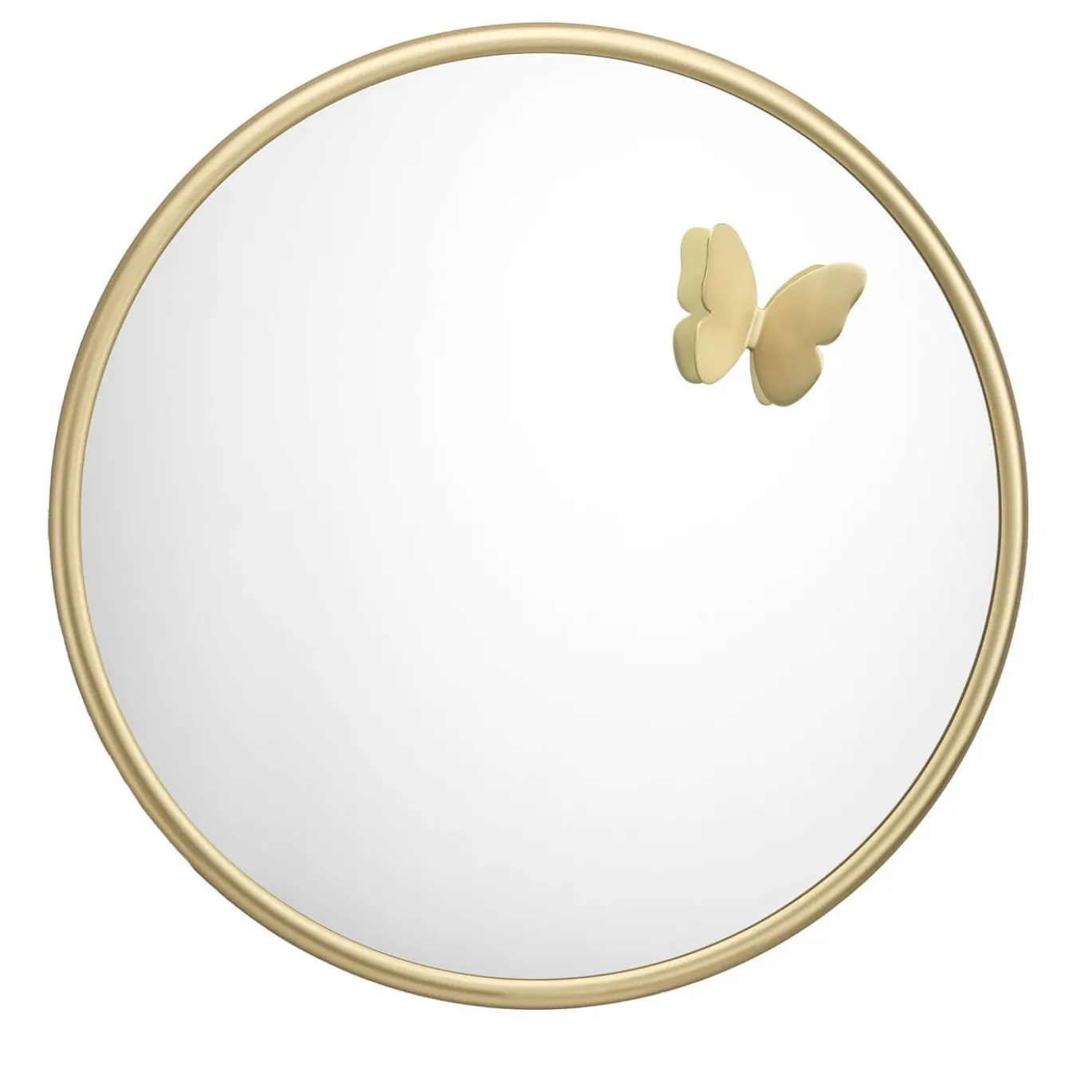 Specchio da parete rotondo in ottone Butterfly di Richard Hutten