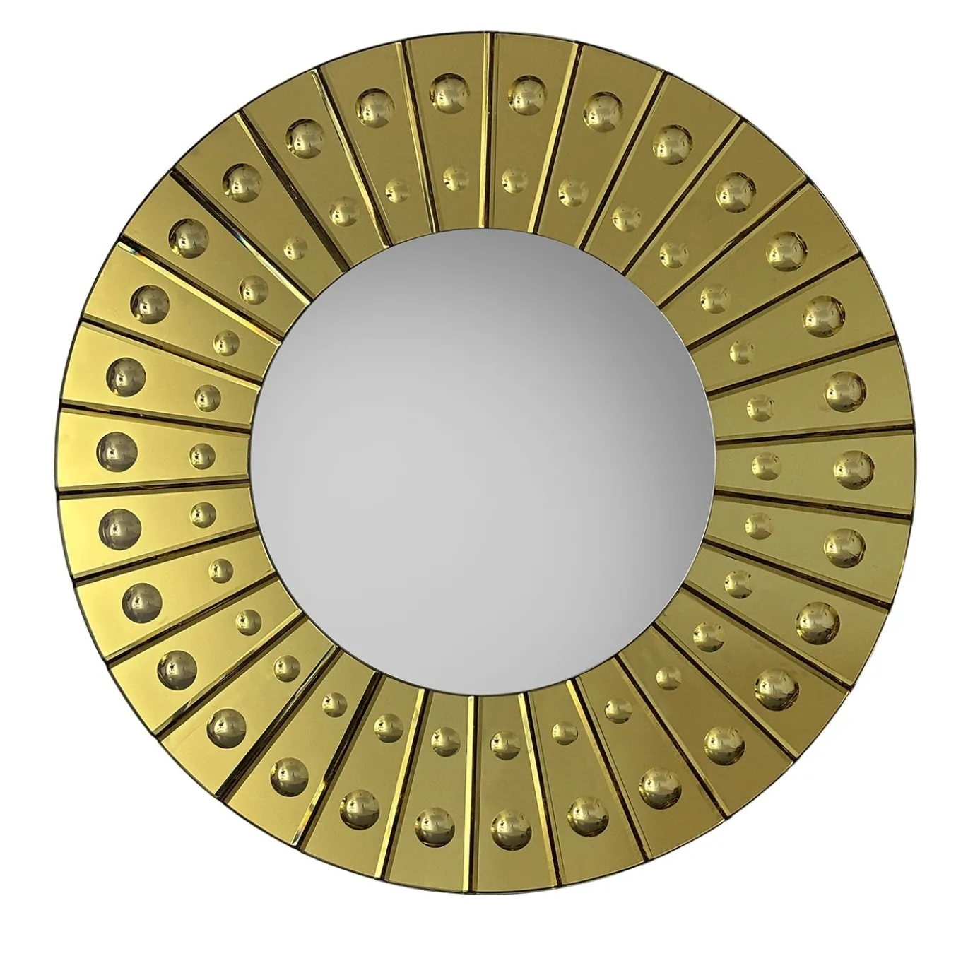 Specchio da parete rotondo Mida in oro