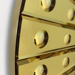 Specchio da parete rotondo Mida in oro