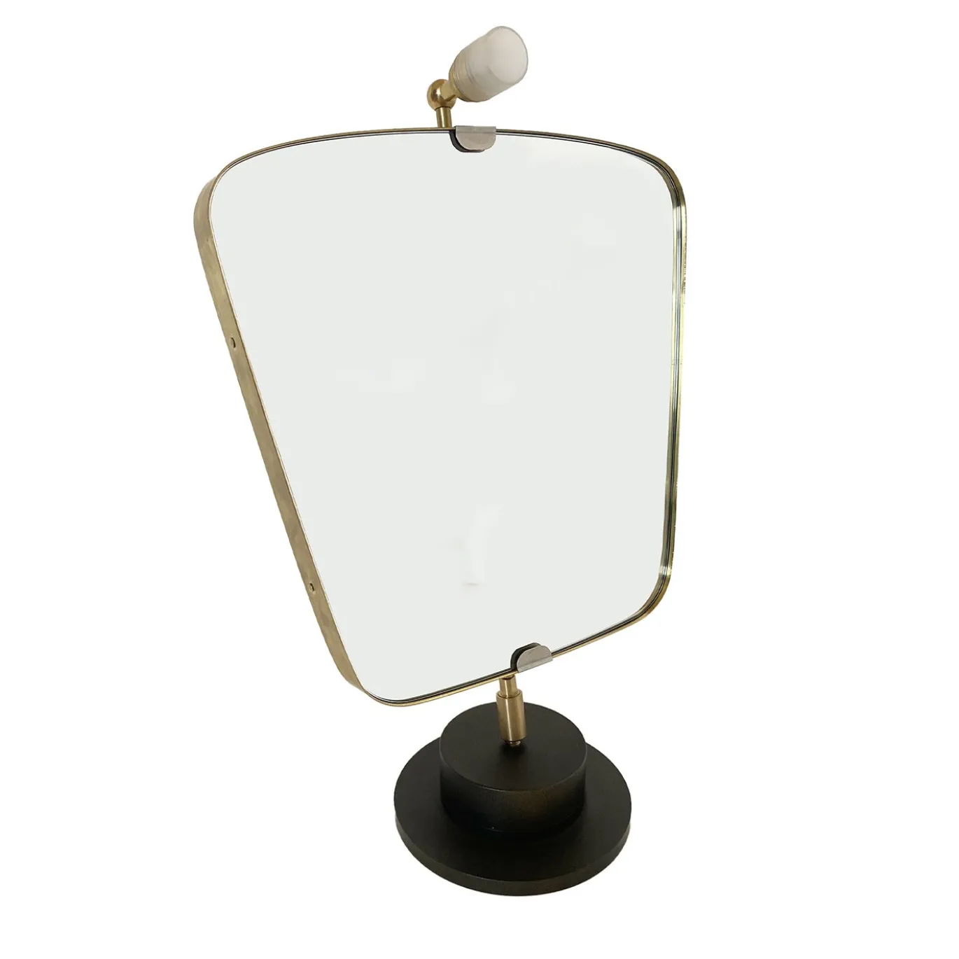 Specchio da tavolo Lucinda in ottone con luce LED