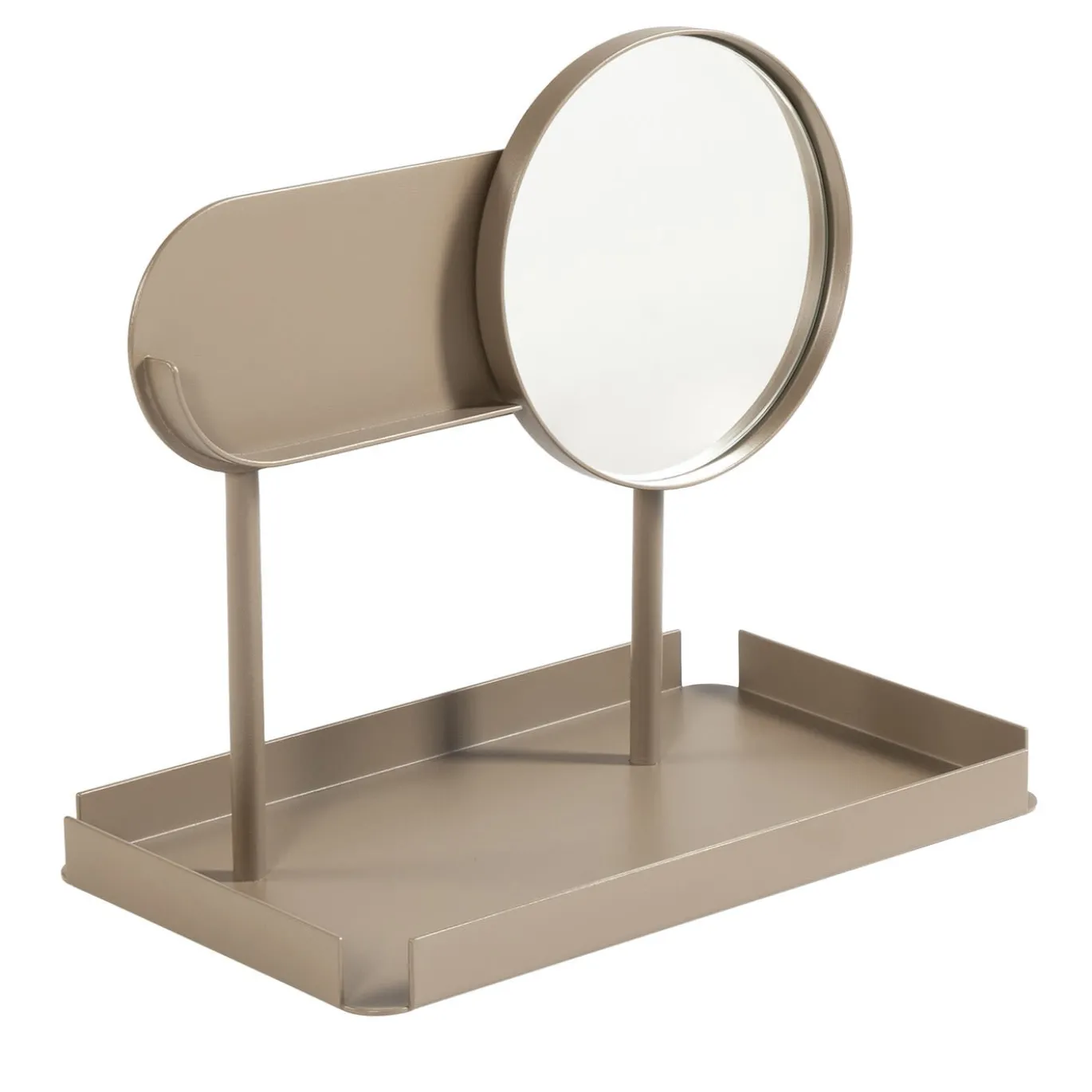 Specchio da tavolo Virgola Beige di Xu Zheng