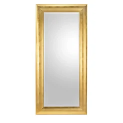 Specchio da terra rettangolare moderno Essenza in foglia oro