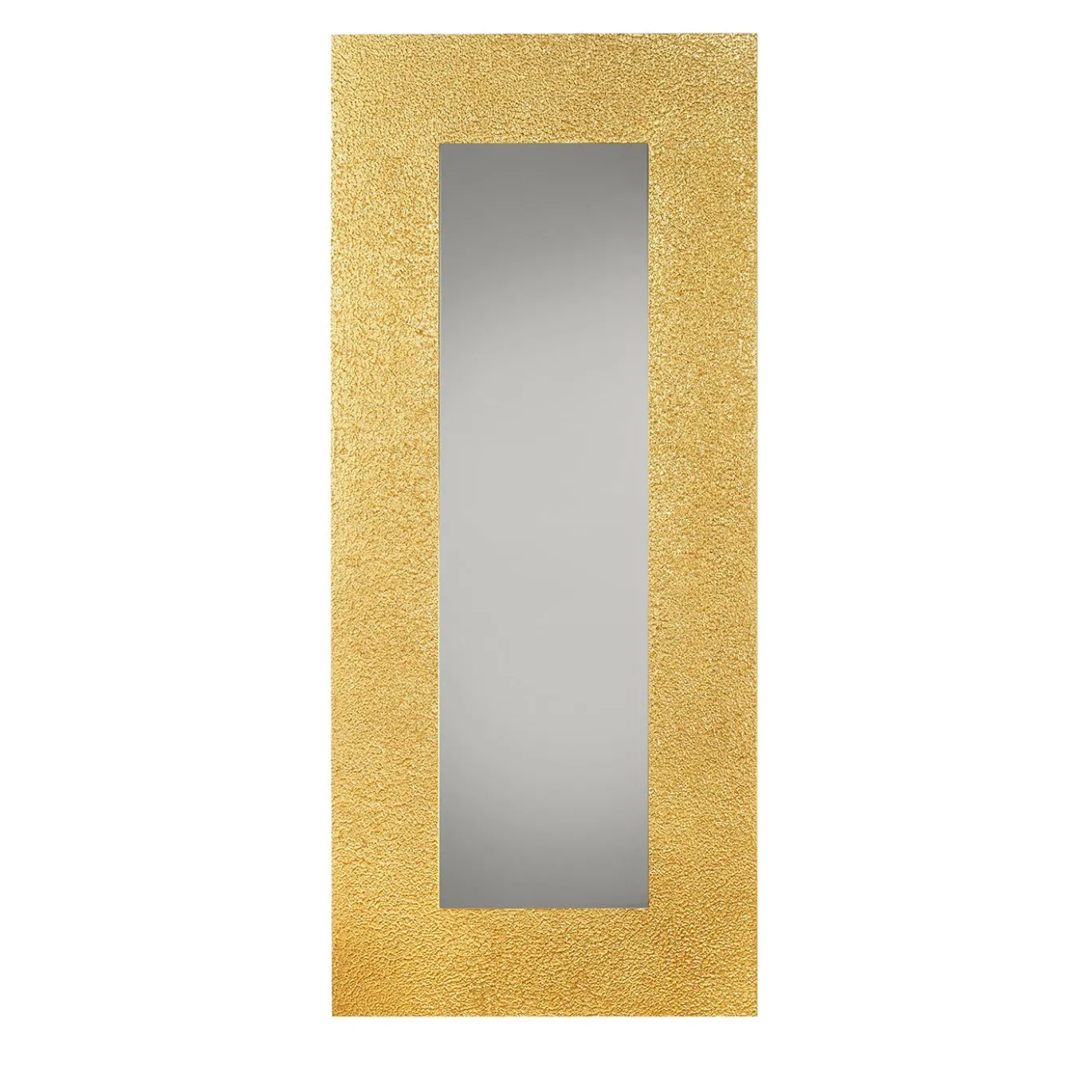 Specchio da terra rettangolare Muro in foglia oro