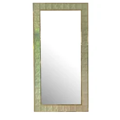 Specchio di cristallo iridescente Martelé fatto a mano