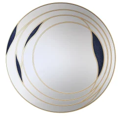 Specchio Domina II in Pelle Blu