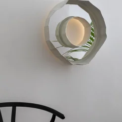 Specchio-lampada Reflections Ring Aura 50 Grigio