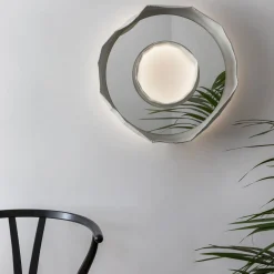 Specchio-lampada Reflections Ring Aura 50 Grigio