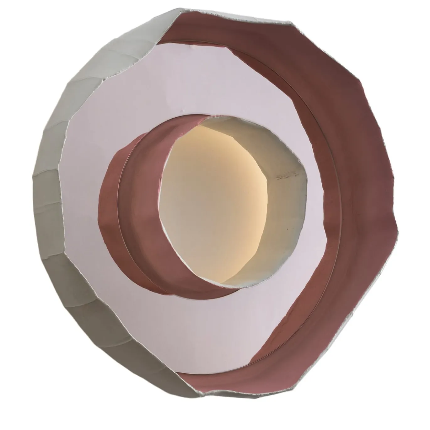 Specchio-lampada Reflections Ring Aura 50 Rosa