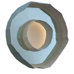 Specchio-lampada Reflections Ring Aura 50 Blu