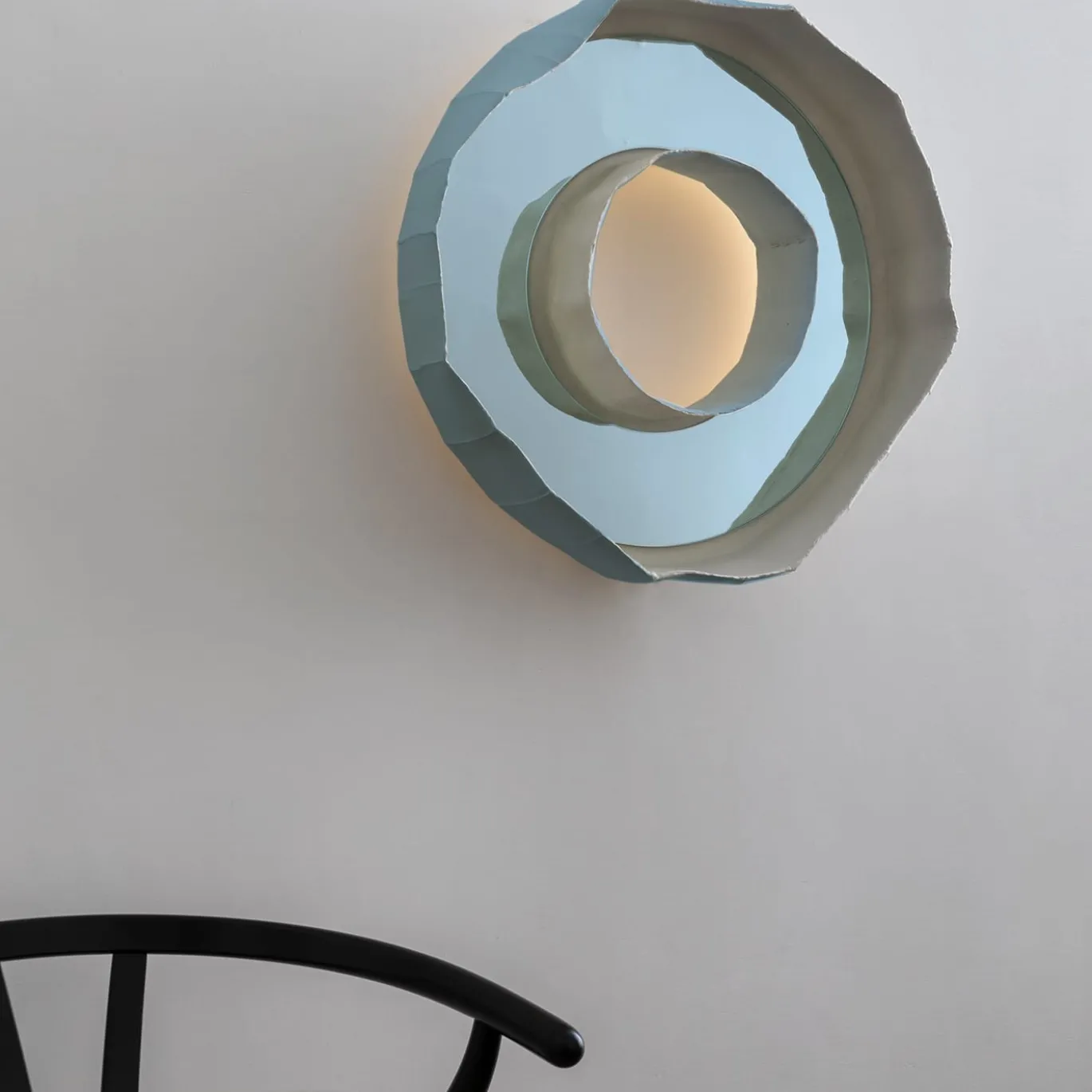 Specchio-lampada Reflections Ring Aura 50 Blu