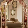 Specchio Navagero in Vetro di Murano Rosa