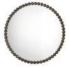 Specchio rotondo grande in bronzo Gioiello di Nika Zupanc