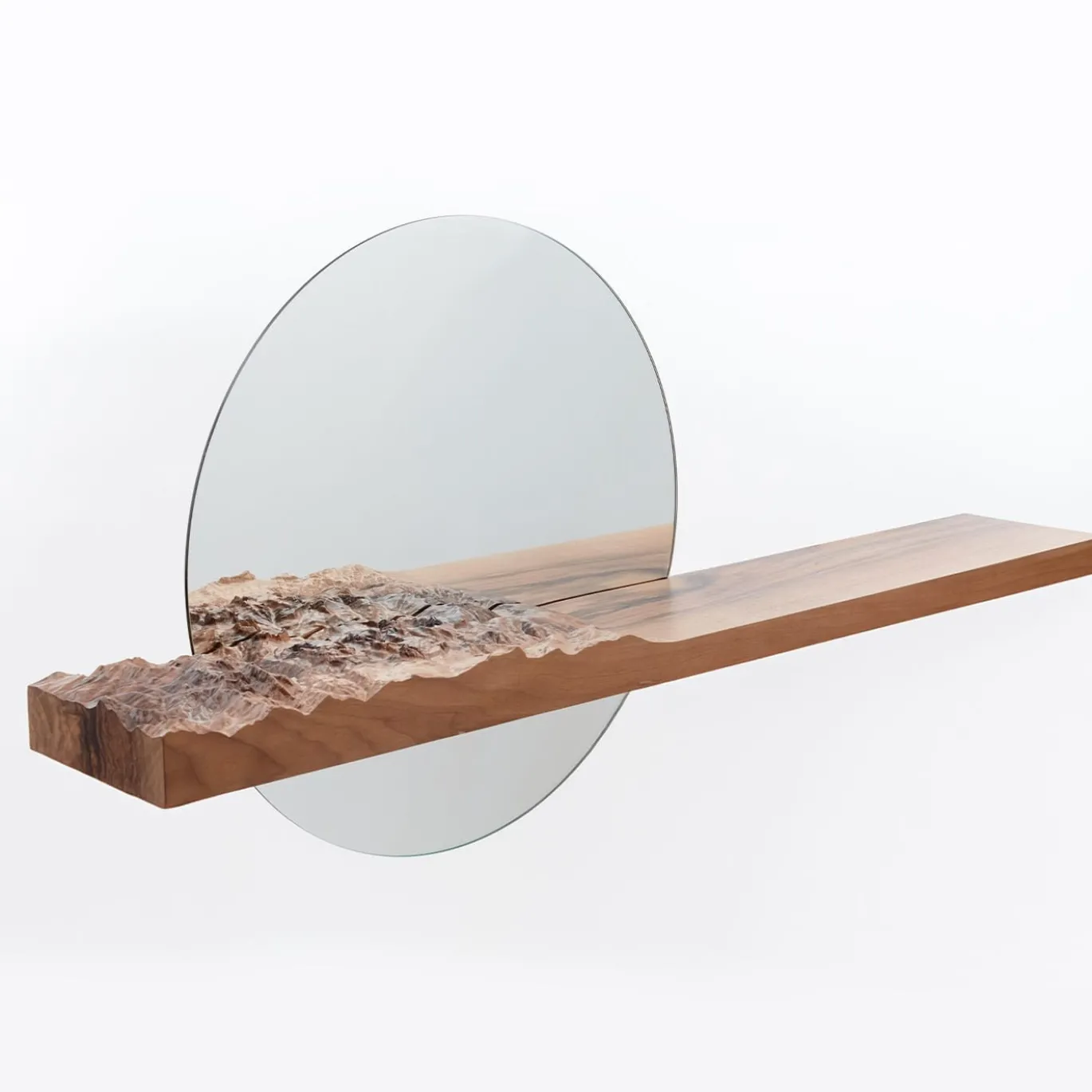 Specchio topografico Mezzocielo con mensola di Riccardo Vendramin