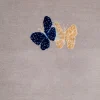 Spirit in The Sky Butterfly Beige Tappeto in lana e seta fatto a mano