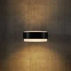 SPZ03 Applique da muro rotonda in alluminio nero