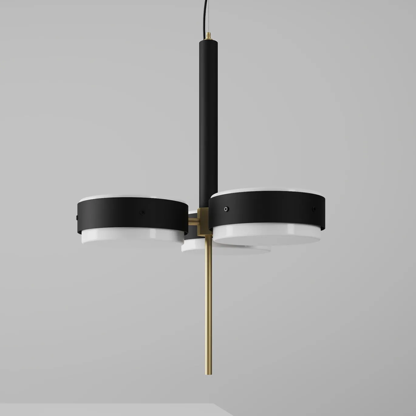 SPZ02 Lampada a sospensione in metallo nero