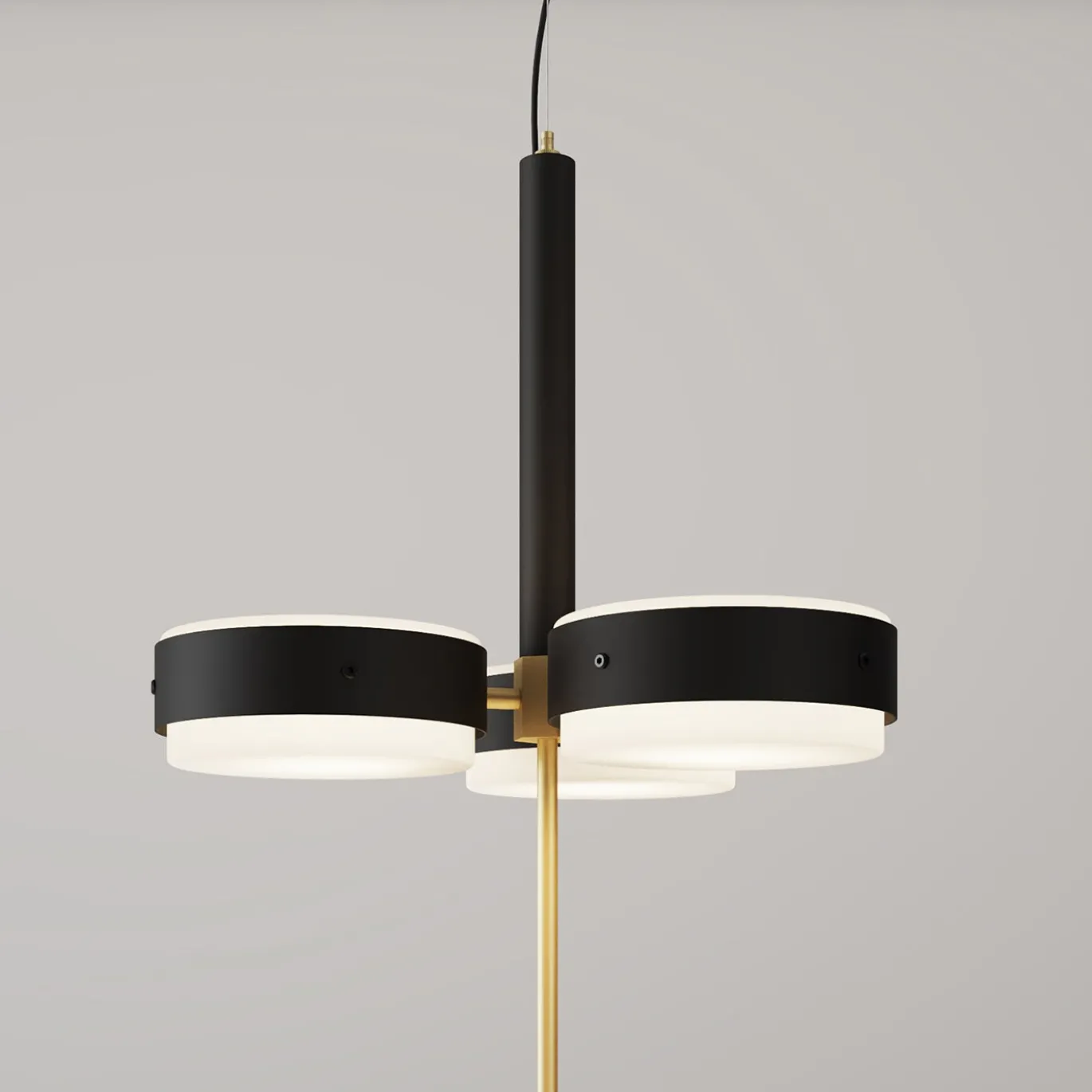 SPZ02 Lampada a sospensione in metallo nero