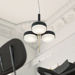 SPZ02 Lampada a sospensione in metallo nero
