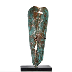 Statua Germoglio in Rame Verde