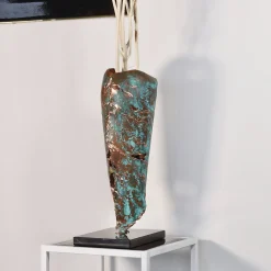 Statua Germoglio in Rame Verde