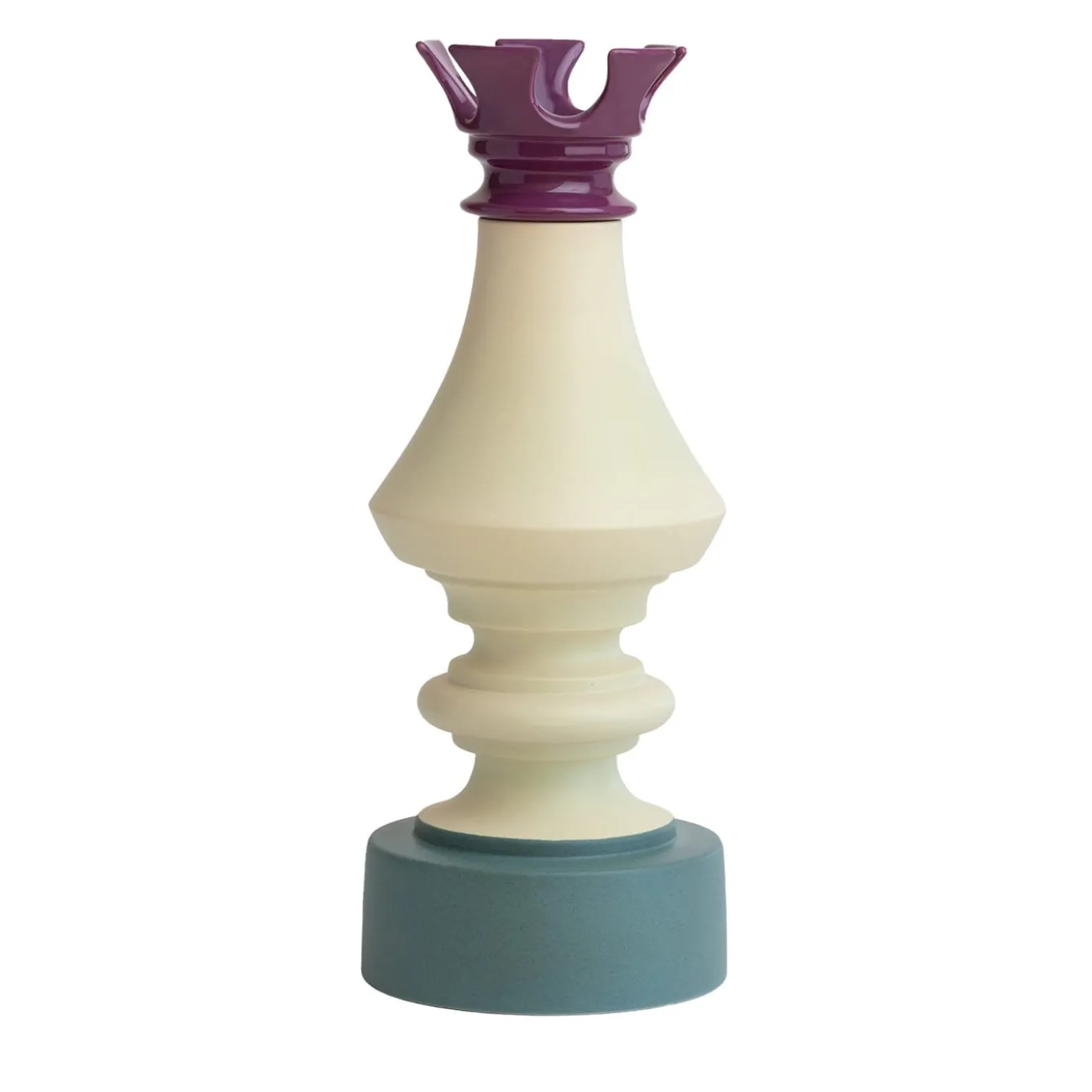 Statuetta degli scacchi verde e viola di Torre