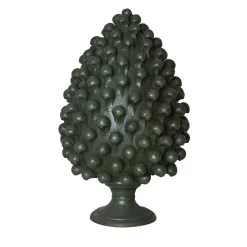 Statuetta Pigna Media in Ceramica Verde